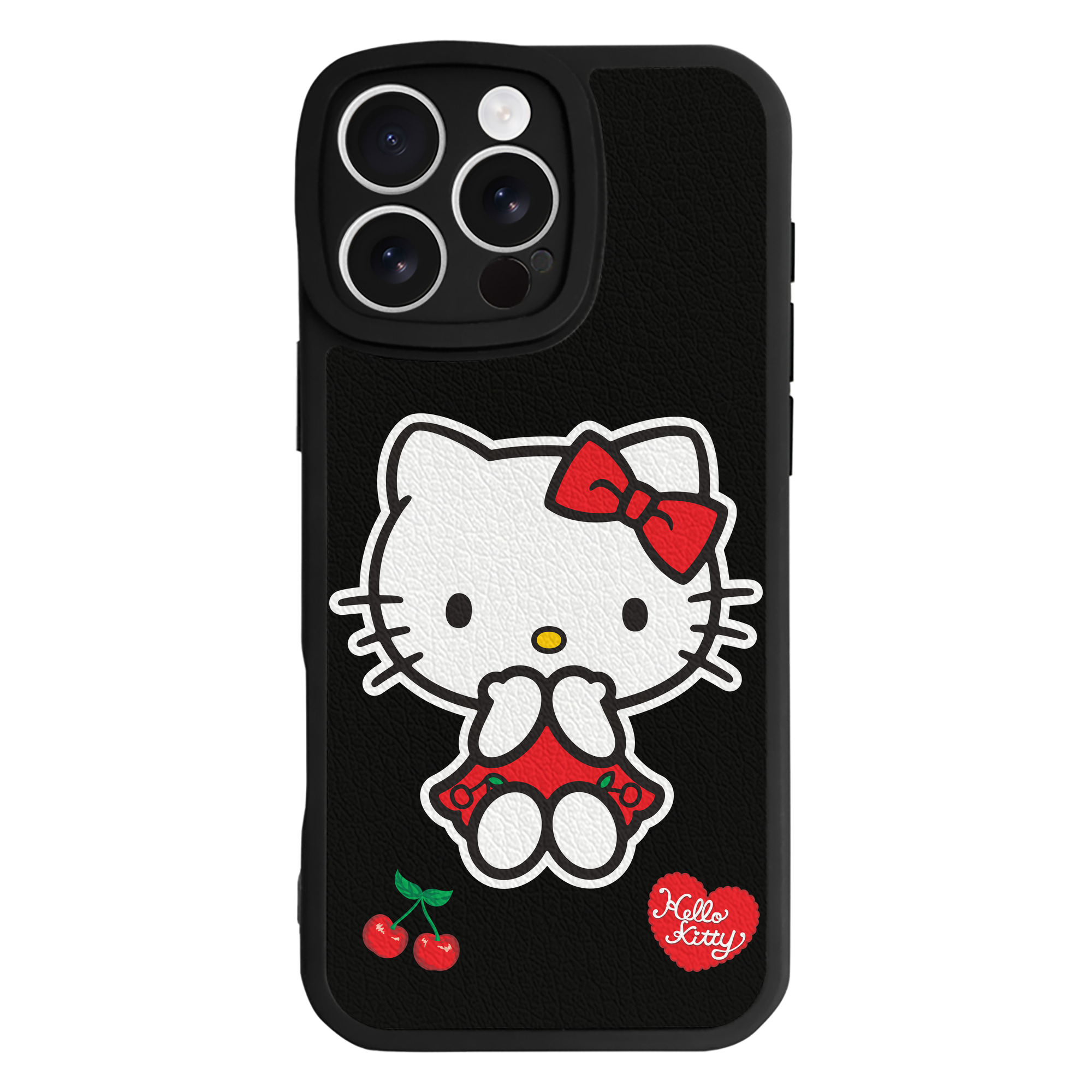 （画像用） Hello Kitty ハローキティ 【iPhone 16シリーズ対応】シリコンスマホケース（レザー調） 材質：シリコン
